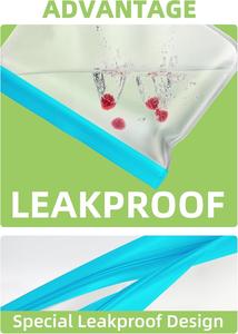 Reusable Food Storage Bags | BPA Free <b>Freezer</b> Bags (8 Gallon Bags + 8 Leakproof Sandwich Bags + 8 Food Grade Snack Bags) - Product Image 2