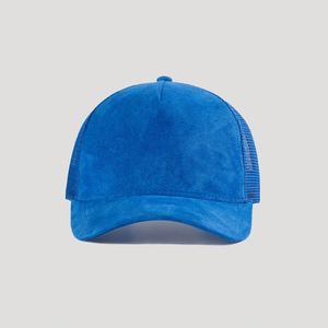 Custom Spring Summer Baseball Cap Suede Breathable Mesh Sports Cap Solid Color 5 Panel Trucker <b>Hat</b> - Product Image 6