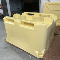 Glacière commerciale extra-large pour fruits de mer - Conteneur de transport de poisson isolé avec drain