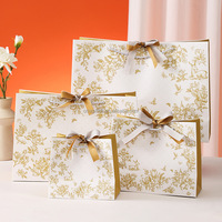 Kemasan Merek Berkualitas Tinggi Harga Terjangkau, Dapat Didaur Ulang, Kustomisasi Embossing Kertas, Laminasi Glossy, Kertas Belanja Putih Mewah