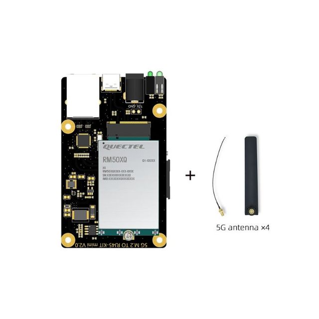 Qucetel Gigabit Ethernet RJ45 Expansion Board 5G M.2 To RJ45-KIT mini with 5G module