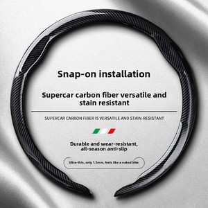 <span class=keywords><strong>Funda</strong></span> Universal <span class=keywords><strong>para</strong></span> <span class=keywords><strong>Volante</strong></span> de Fibra de Carbono, Deportiva, de Cuero, Antideslizante, Transpirable, de 38 cm, <span class=keywords><strong>para</strong></span> las Cuatro Estaciones - Product Image 4