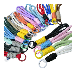 Colorful Short Mobile Phone Lanyard Round Rope Keychain Wrist Strap Anti-Lost Keychain Phone Holder