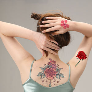 สติ๊กเกอร์แทททูชั่วคราวลายดอกไม้ 3 มิติ กันน้ำ พิมพ์ลายตามสั่ง ขายส่ง <span class=keywords><strong>ยอด</strong></span>นิยม สำหรับติดตัว แขน มือ สีสันสดใส - Product Image 4