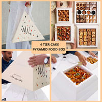 Kundenspezifische Pyramiden-Verpackung für Catering-Speisen, Gebäck, Desserts, Pyramid Kuchen, Süßigkeiten – Stapelverpackung für Leckereien zum Mitnehmen