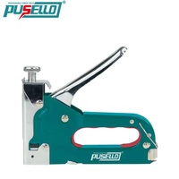 Agrafeuse manuelle robuste Pusello, force réglable, agrafeuse manuelle 3 en 1 pour le bricolage et l'industrie