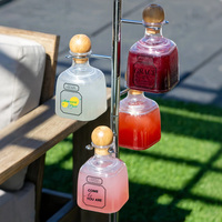 Vente en gros 375ml acrylique mini plastique Don Julio Cocktail Tequila Patron bouteille à boire paille Design créatif tasses à thé soucoupes