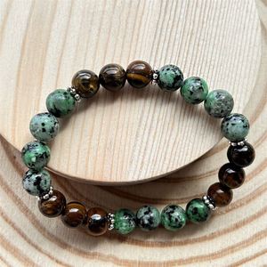Bracelet en pierre naturelle avec perles de verre colorées, favorisant la prise de décision, recommandé pour une utilisation stratégique, livraison rapide - Product Image 5