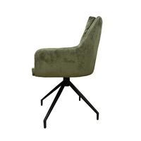 Chaise de salle à manger pivotante à 360 degrés avec roulettes, siège et dossier rembourrés modernes, chaises roulantes polyvalentes pour table à manger