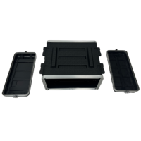 Boîtier de transport léger en plastique ABS rigide OEM 4U pour montage en rack, avec sac en filet zippé simple pour le rangement d'un amplificateur de puissance