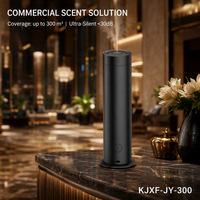 Diffuseur de parfum d'hôtel en alliage d'aluminium 100 ml, télécommande, minuterie 8H, anti-séchage, batterie 4000 mAh, 150-300 m³, OEM, noir, argent