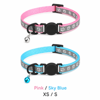 Collier pour chat avec code QR, étiquette d'identification, support AirTag en nylon et silicone, réfléchissant, à libération rapide, léger, réglable, avec clochette, anti-perte