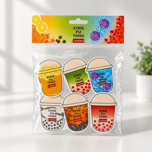 FX Die Cut Sticker Packs Cartoon Design Weatherproof PVC <b>Vinyl</b> Customized Packaging Sticker Packs With Header Card Opp Bag - Product Image 4