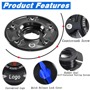 Tapa de Depósito de Combustible de Aluminio CNC DTRAD para Motocicleta, Tapón de Llenado Rápido para HAYABUSA 2008-2020 <span class=keywords><strong>GSX</strong></span> <span class=keywords><strong>250</strong></span> R GSF 650 - Product Image 3
