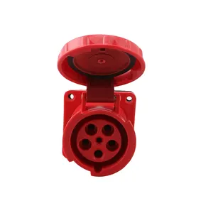 Industrial Interconnection Devices IP67 Rated Hidden Socket Connector 125A 220V Rated Voltage 63A Current 3P+N+E Plug