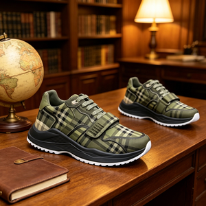 Chaussures de marche de luxe à motif tissé, respirantes, décontractées, pour hommes et femmes, avec logo personnalisé, vente en gros d'usine - Product Image 1