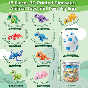 Uovo di Dinosauro Articolato Stampato in 3D, Giocattolo Fai-da-Te, Figurina Flessibile, Uovo Sorpresa, Giocattolo Sensoriale Personalizzabile per Bambini - Product Image 2