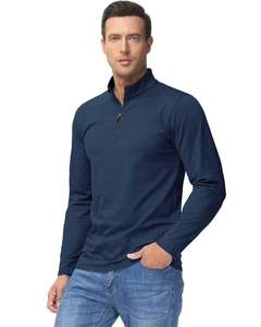Training Jogging Wear Men's Half Zip Sweatshirt Pullover Lined Heather <b>Long</b> <b>Sleeve</b> <b>Golf</b> Shirts 1/4 Half Zip Sweatshirts - Product Image 6