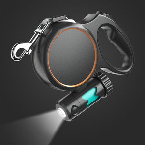 Guinzaglio retrattile per cani da 16 piedi nastro in Nylon resistente antiscivolo impugnatura con una sola mano blocco pausa freno - Product Image 2