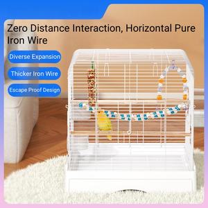 Usmilepet กรงนก PP และเหล็กกรงนกนกแก้วบ้านนิเวศวิลล่าสุดหรูกรงพิเศษสำหรับอาบแดด - Product Image 5