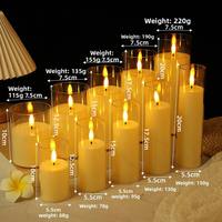 Bougies LED sans flamme scintillantes 3/6/9 pièces/lot, bougies cylindriques électriques à télécommande pour la décoration de la maison et des fêtes