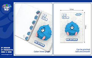 Cuaderno con Espuma Viscoelástica Estampada de Monstruos Extraños de EE. UU., Encuadernación Cosida, Regalo con 6 Monstruos Únicos, Diario Sensorial Suave, Creativo y Adorable - Product Image 3