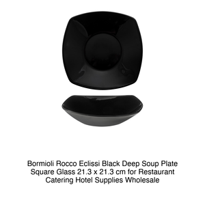 Assiette carrée Eclipse Black 21,3 × 21,3 cm en verre Bormioli Rocco - Product Image 2