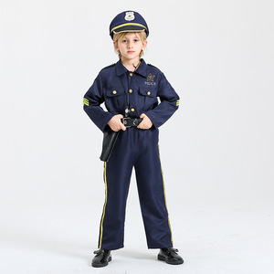 Costume de policier pour enfants pour Halloween, déguisement de policier pour garçons, <span class=keywords><strong>tenue</strong></span> de policier pour jeu de rôle d'Halloween - Product Image 4