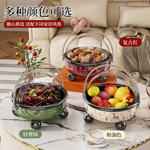 Fruit Plate With Lid Large Capacity Fresh Keeping Storage Box For Home Living Room Coffee Table Cartoon Design - Product Image 3