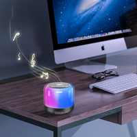 Haut-parleur de musique mobile portable sans fil mini LED couleur RVB, dernier design, étanche, pour Bluetooth, logo personnalisé pour mobile