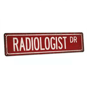 Radiologist Street Vintage Retro Occupations Road Sign, Gift Metal Tin Sign for Bar Cafe Restaurant Shop Wall Decor,6x24 Inch - Product Image 1