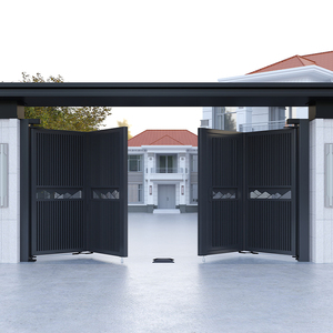 Aluminium Duurzame Moderne Automatische Glijdende Binnenplaats Villa Outdoor Elektrische Ophanging Garagedeur Muur Poort Gemakkelijk - Product Image 1