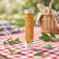 Comprimés effervescents de Vitamine C, Zinc, D3 avec Calcium, Magnésium, K2 – Supplément haute puissance