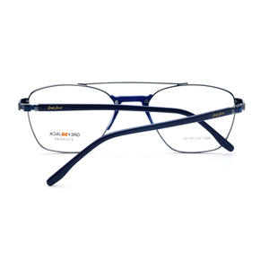 Montures de lunettes rectangulaires grises Jack, monture complète en métal, verres plats, unisexe, adulte, confortables, XS9001 - Product Image 2