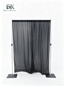 Precio de fábrica: Soporte de tubo ajustable, sistema de cortinas de aluminio con tubos y telas, kit de telón de fondo de tela negra desmontable - Product Image 1