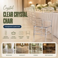 Chaises de banquet transparentes, chaise d'hôtel, chaise de banquet en plastique, luxe pour les mariages, les événements hôteliers