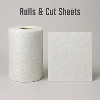 Tapis de fibres de verre coupées pour la construction de bateaux, pales d'éoliennes, pièces automobiles, produits FRP pour salles de bain, rouleau de tapis en fibre de verre