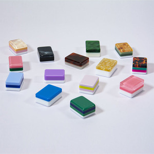 Tuiles de Mahjong Américaines Personnalisées en Acrylique Gravé, 160 Pièces, 4 Couches, Luxe Moderne, Écologiques, Durables et Portables - Product Image 2