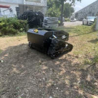 Tondeuse à gazon multifonctionnelle à chenilles en caoutchouc, télécommandée, homologuée CE, robot tondeuse pour jardin.