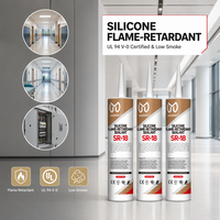 Mastic neutre ignifuge classe B à faible émission de fumée pour armoire électrique, colmatage de chemin de câbles, colle silicone résistante au feu