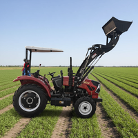 Horizon Traktor 50/60/70PS 4x4 Mini mit Automatikgetriebe Frontlader & Pflugpumpe Hohe Bodenfreiheit für Landwirtschaftliche Nutzung