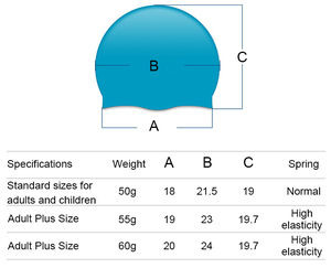 Hombres Mujeres Extra Large Dome Swim Pool Beach Hat Big Bath Silicone Swimming Caps - Product Image 6