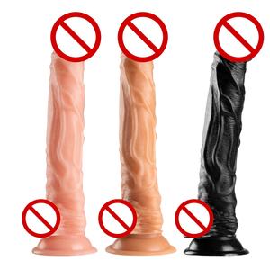 Realistische PVC Vrouwelijke <span class=keywords><strong>Masturbator</strong></span> Enorme Dildo's Zachte Lesbische Penis Grote Maat Vrouwelijke Masturbatiehulpmiddelen - Product Image 1