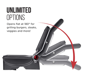 2 tranches <span class=keywords><strong>de</strong></span> Panini à pression Grill et machine à sandwichs plaques à revêtement antiadhésif s'ouvre à 180 degrés pour s'adapter à tout Type ou taille d'aliments - Product Image 6