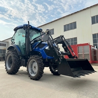 Livraison gratuite CE 50hp 80hp 100hp Tracteur 4x4 moteur diesel EPA Tracteur chargeur avec godet multi-usages