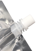 Pochette en plastique transparent personnalisé avec capuchon pour l'emballage de jus de fruits