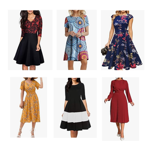 Lots en gros de vêtements d'été mixtes pour femmes : hauts courts, t-shirts, robes décontractées en polyester - Product Image 1