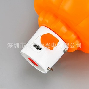 Halloween Pumpkin Led Light Rechargeable <b>Battery</b> <b>Operated</b> Indoor Decoration Plastic 122x83mm - Product Image 2