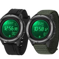 Jam Tangan Digital Multifungsi Pria Tampilan Tunggal untuk Berenang, Mendaki Gunung, Olahraga Elektronik, Pedometer, Timer W78