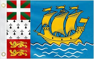 Bandera marina pequeña de Saint Pierre y <span class=keywords><strong>Miquelon</strong></span>, colores brillantes, con 2 ojales de latón - Product Image 4